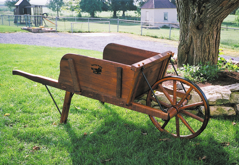 wooden wheelbarrows : Henry Homeyer